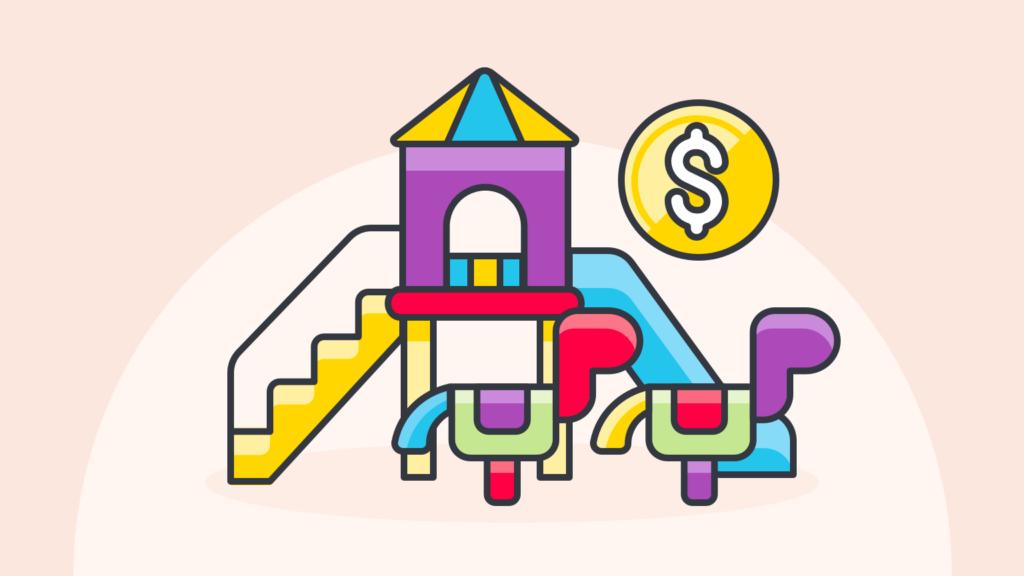 An illustration of playground equipment.